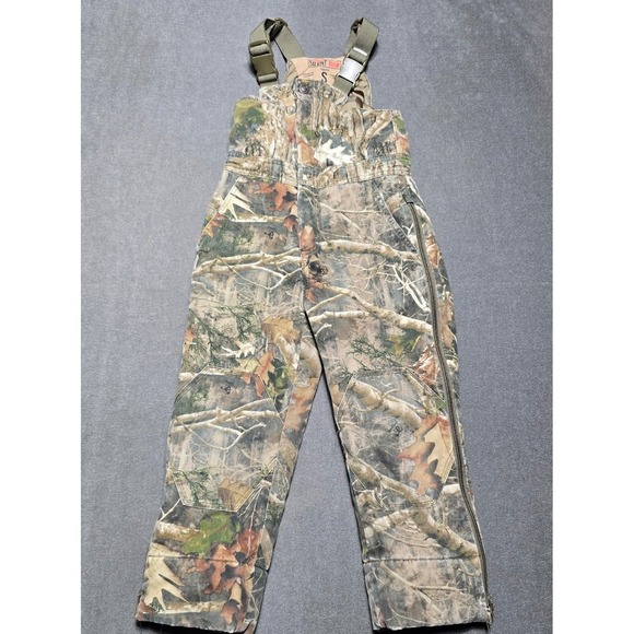 RedHead Silent Hide Youth Camo Insulated Hunting Bib Overalls  Size Small - Picture 1 of 6
